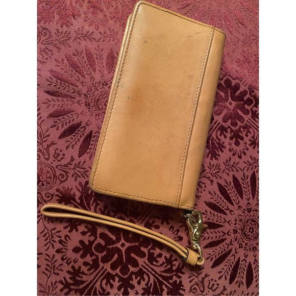 Brahmin DEBRA PHONE WRISTLET WALLET TAN THATCHER - Picture 3 of 10